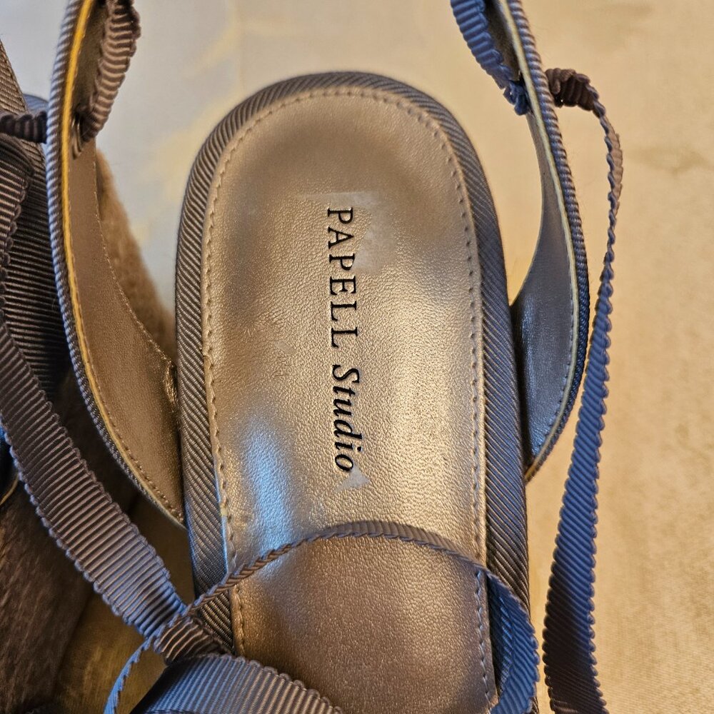 NWOT Parpell Studio Pewter/Silver Lace Espadrille - Picture 2 of 11